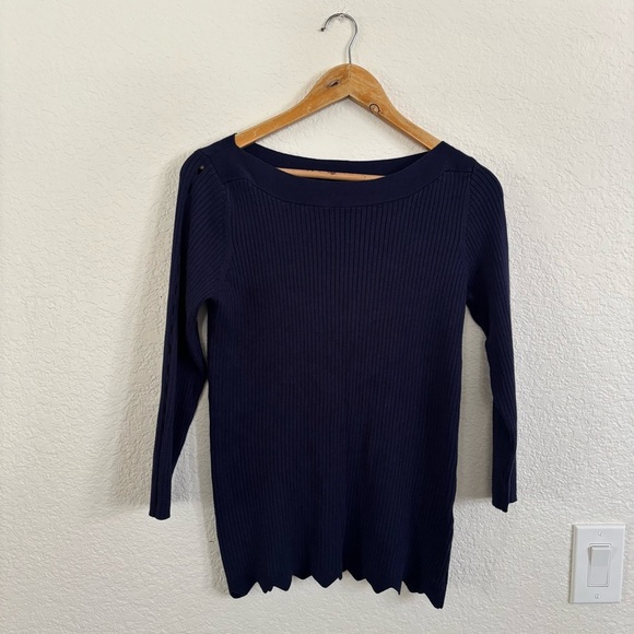 Chic Navy Women's Crew Neck Sweater - Picture 7 of 11
